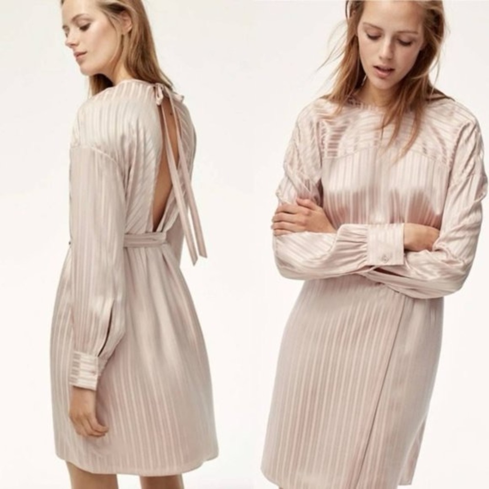 Aritzia‎ Wilfred Silk Gaillard Dress Blush Pink Sz S